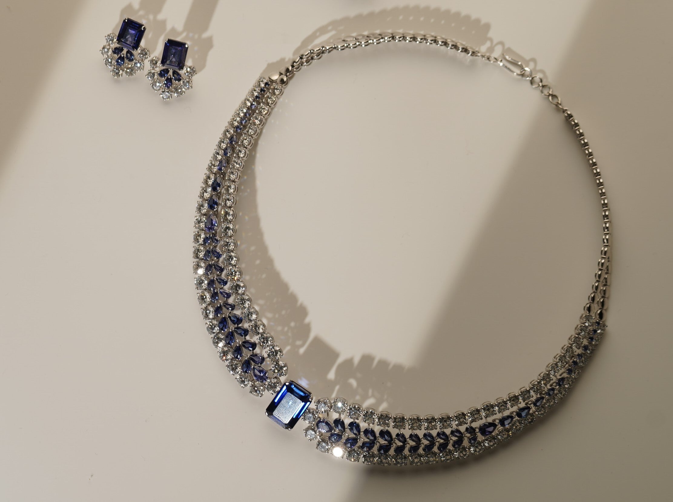 Celestial Halo Necklace and Earrings Set